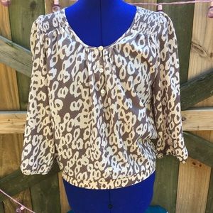 THE LIMITED Leopard Blouse